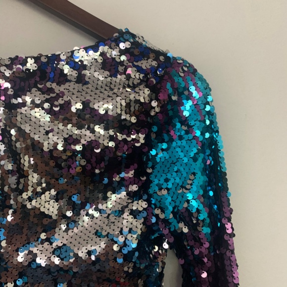 Fashion Nova | Model: Fun Loving Sequin Dress | Purple Ombre | Size M - Picture 8 of 11